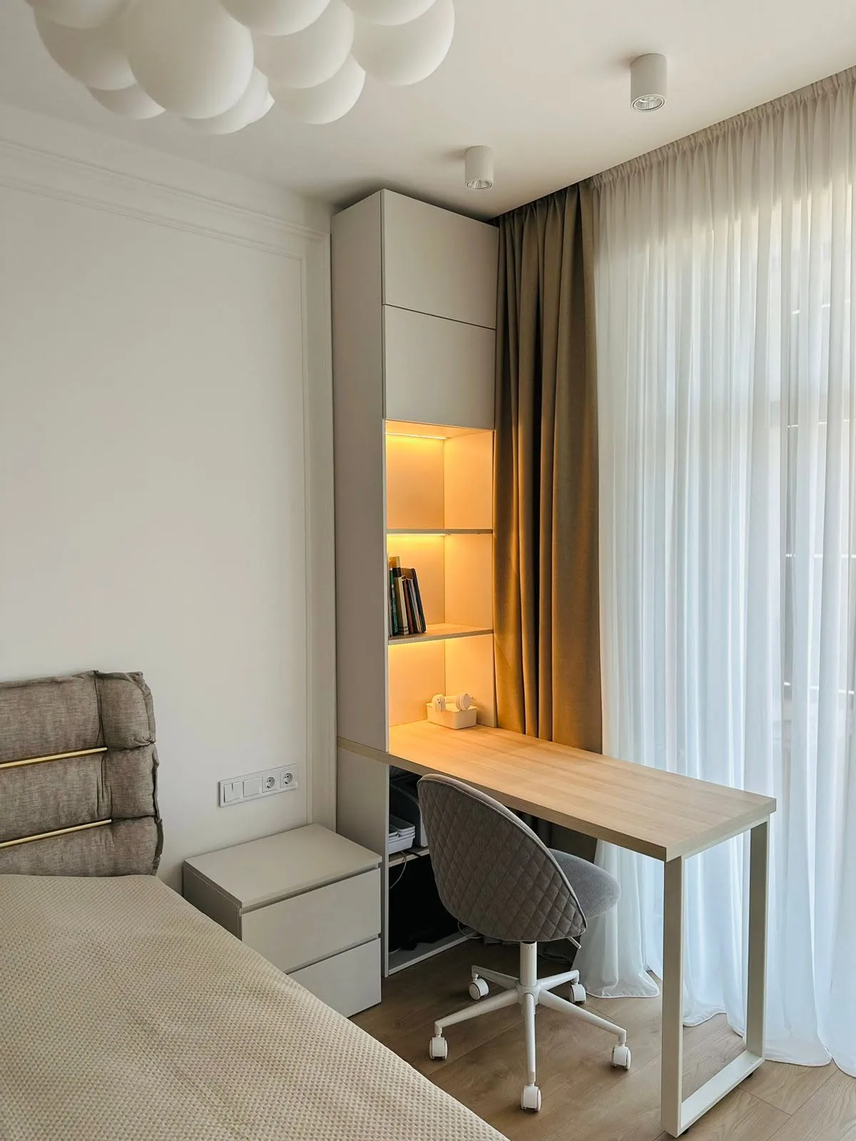 Bedroom desk unit — custom furniture by Kencho Group, Tbilisi